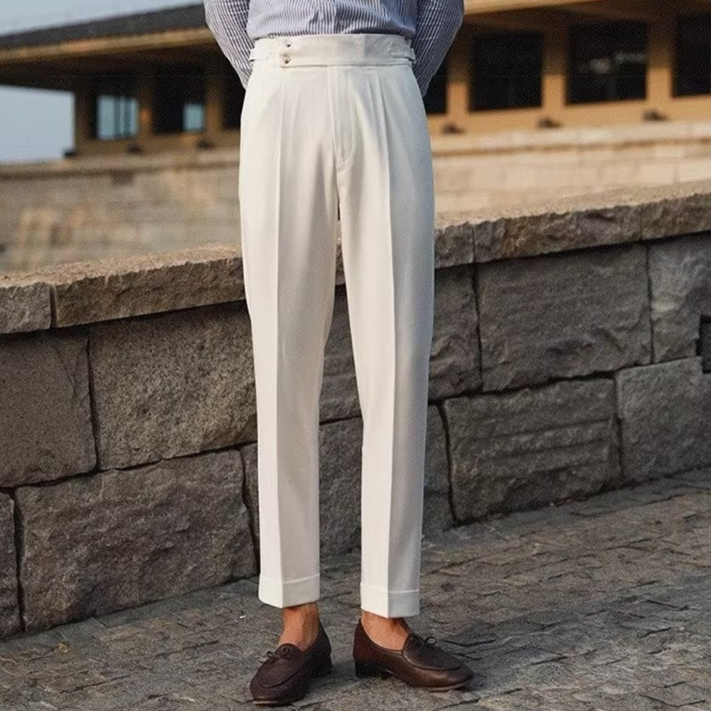 Old Money Mature Style Slim Trousers