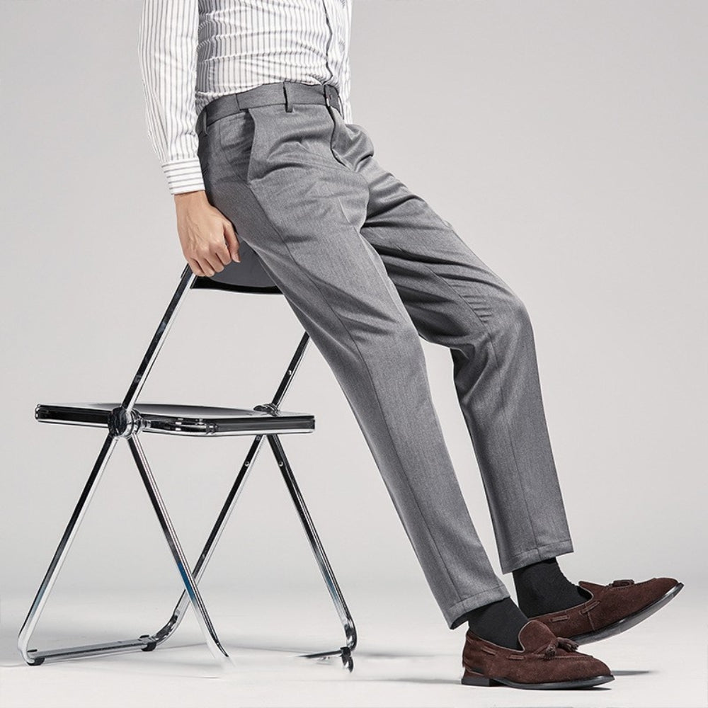 Old Money Gray Splash-Proof Suit Trousers