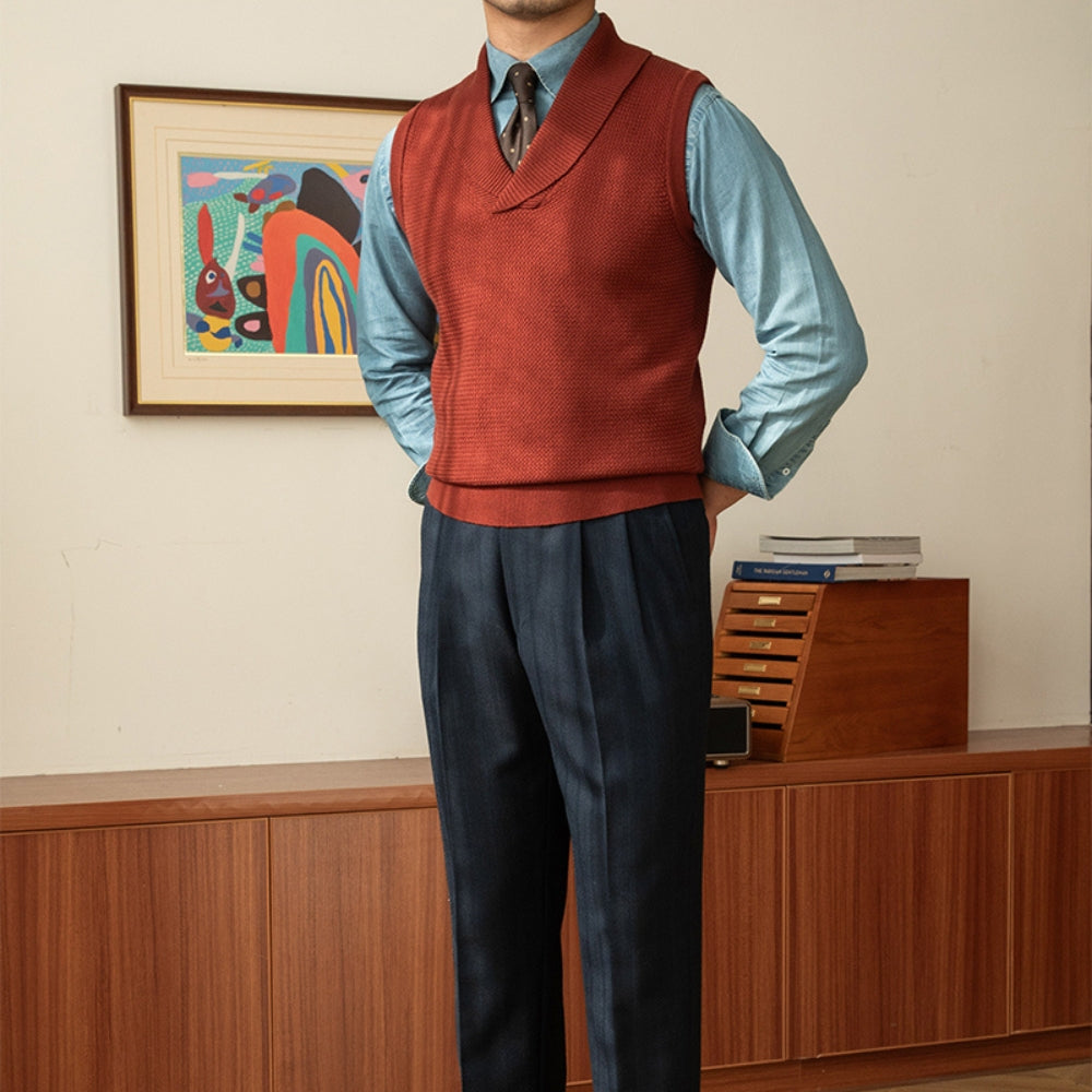 Old Money Retro Casual Warm Vest