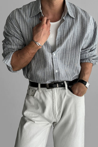 Old Money Striped Non-Iron Sun Protection Shirt