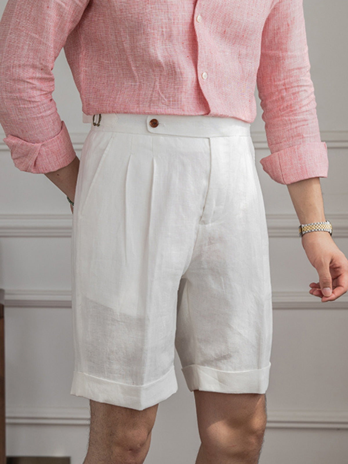 Old Money Old Money High End Linen Shorts