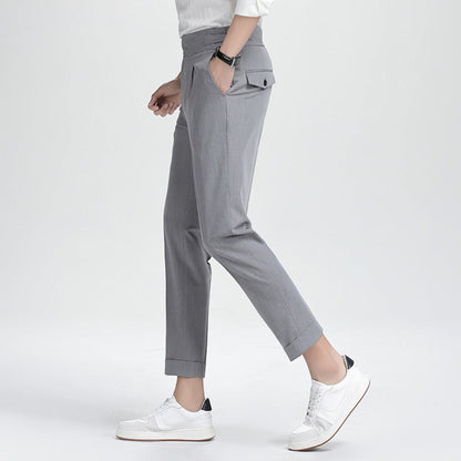 Old Money High Waist Nine-Point Trousers