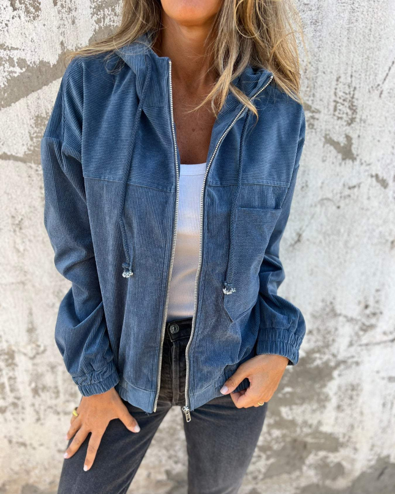 Abilenne – Locker Hooded Cardigan with Zipper