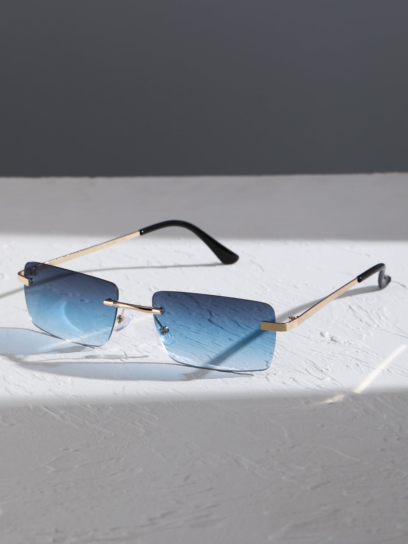 Old Money Two-Tone Metal Rimless Glasses