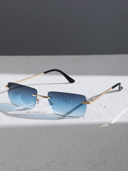 Old Money Two-Tone Metal Rimless Glasses