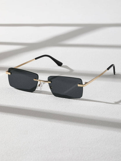 Old Money Two-Tone Metal Rimless Glasses