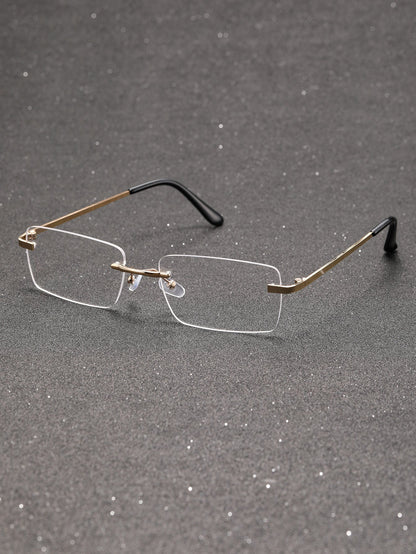 Old Money Two-Tone Metal Rimless Glasses