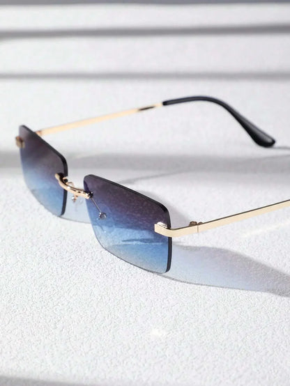 Old Money Two-Tone Metal Rimless Glasses