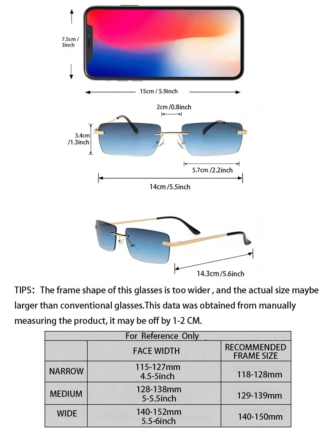 Old Money Two-Tone Metal Rimless Glasses