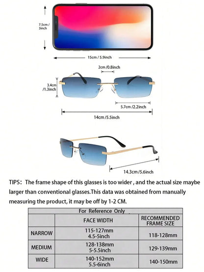 Old Money Two-Tone Metal Rimless Glasses