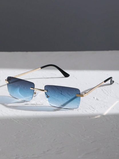 Old Money Two-Tone Metal Rimless Glasses