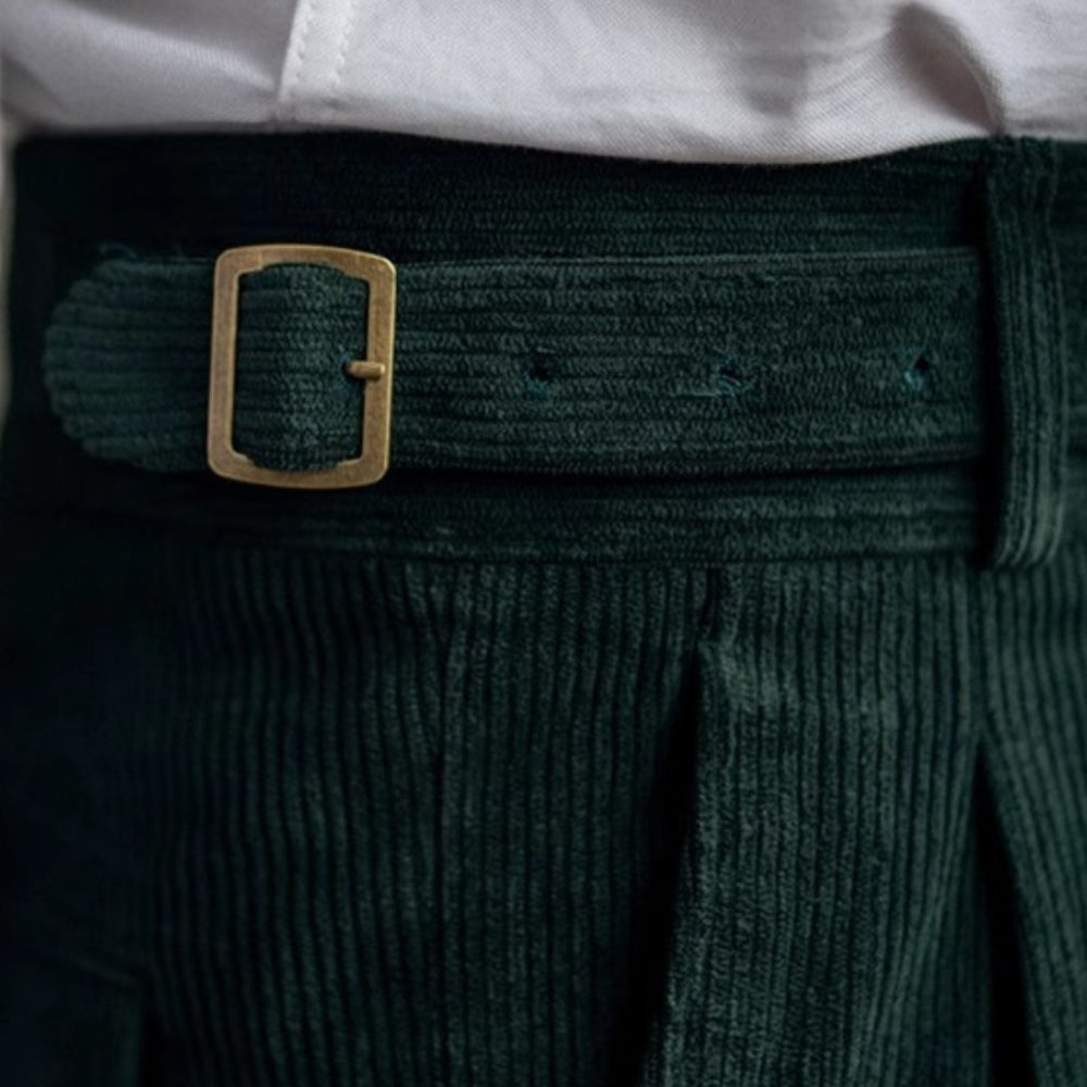 Old Money Wide-Leg Drape Trousers