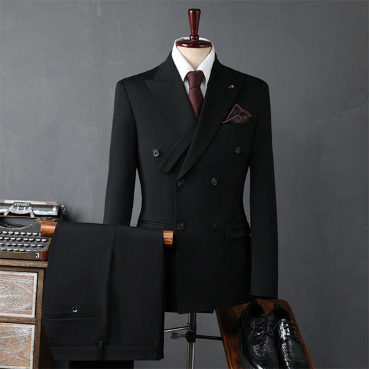 Old Money Double-Breasted Three-Piece Suit