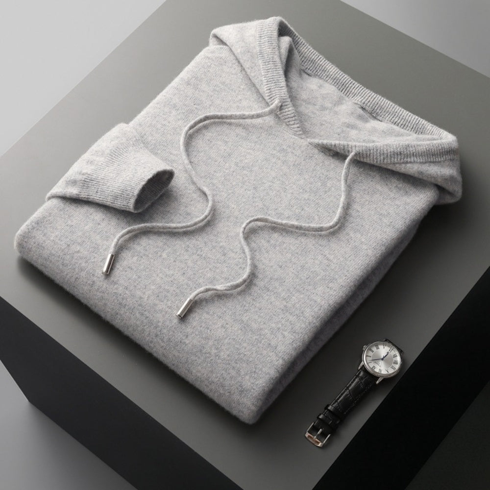 Old Money Loose Cashmere Woolen Hoodie