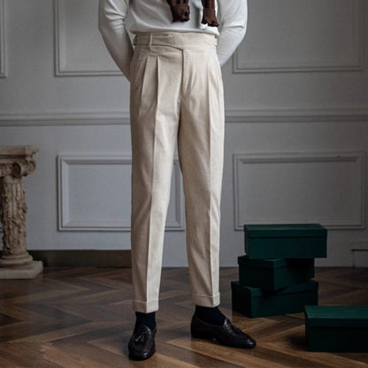 Old Money Wide-Leg Drape Trousers