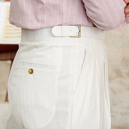 Old Money Cotton Comfortable Straight Pants