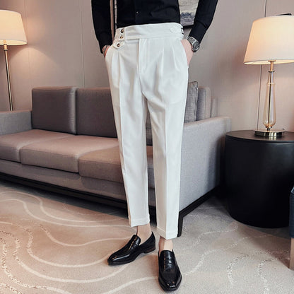 Old Money High-Waist Naples Straight-Leg Trousers