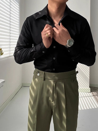 Old Money Italian Athletic V-Neck Bamboo Shirt