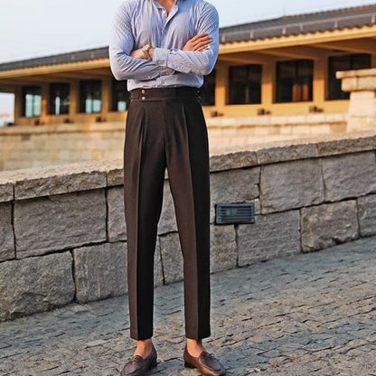 Old Money Mature Style Slim Trousers