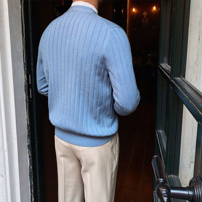 Old Money V-Neck Knitted Cardigan