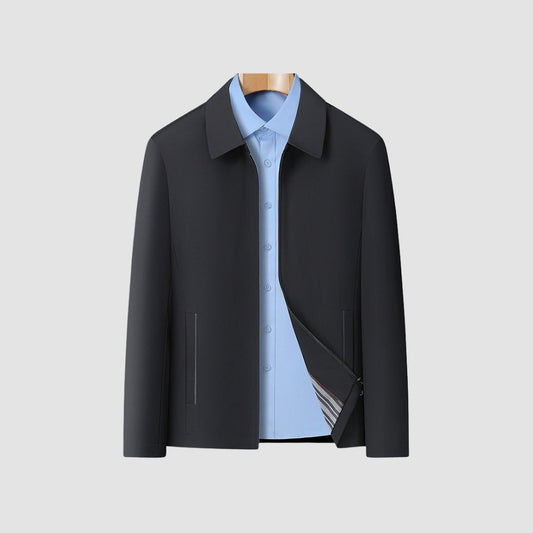 Old Money Casual Lapel Zipper Short Coat