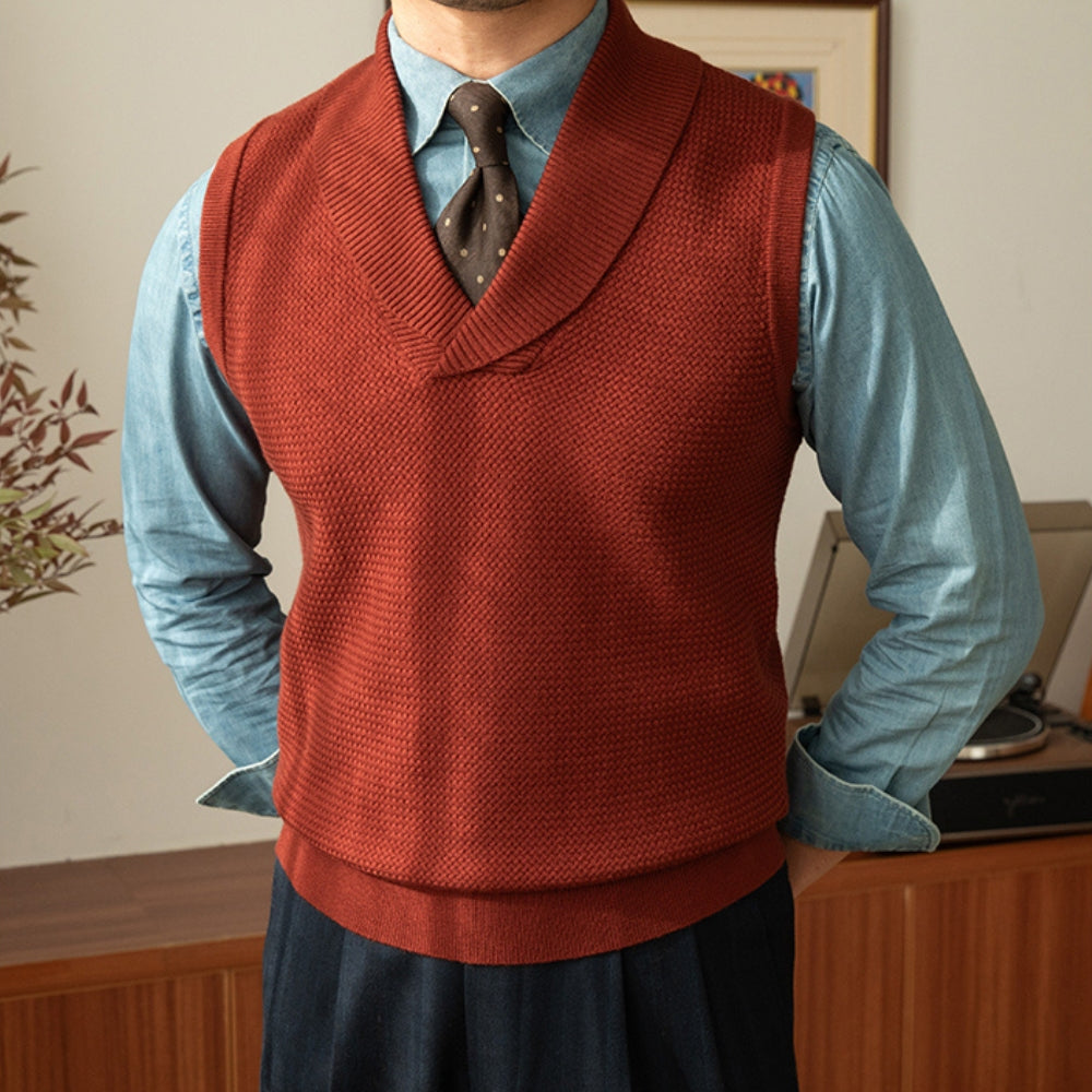 Old Money Retro Casual Warm Vest