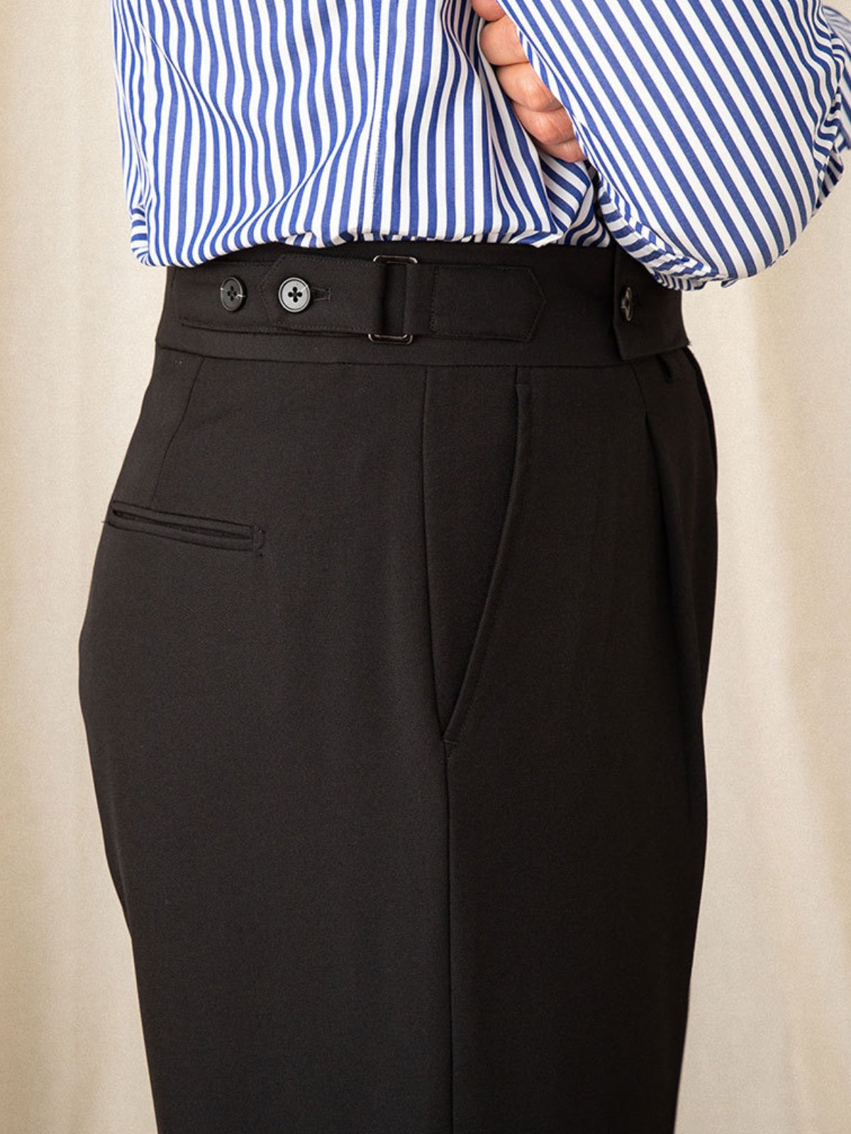 Old Money Italian Casual Straight Trousers