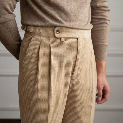 Old Money Corduroy Drape Casual Trousers