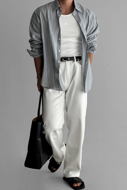 Old Money Striped Non-Iron Sun Protection Shirt