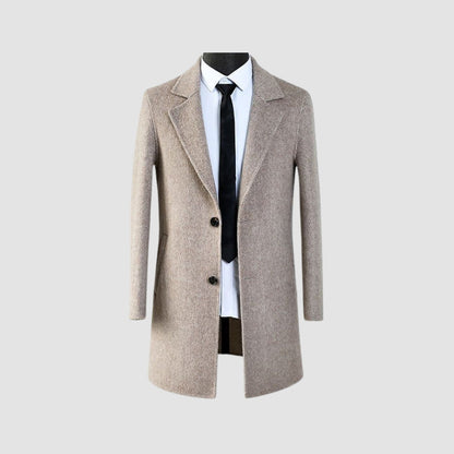 Old Money Mid-Length Woolen Cashmere Coat