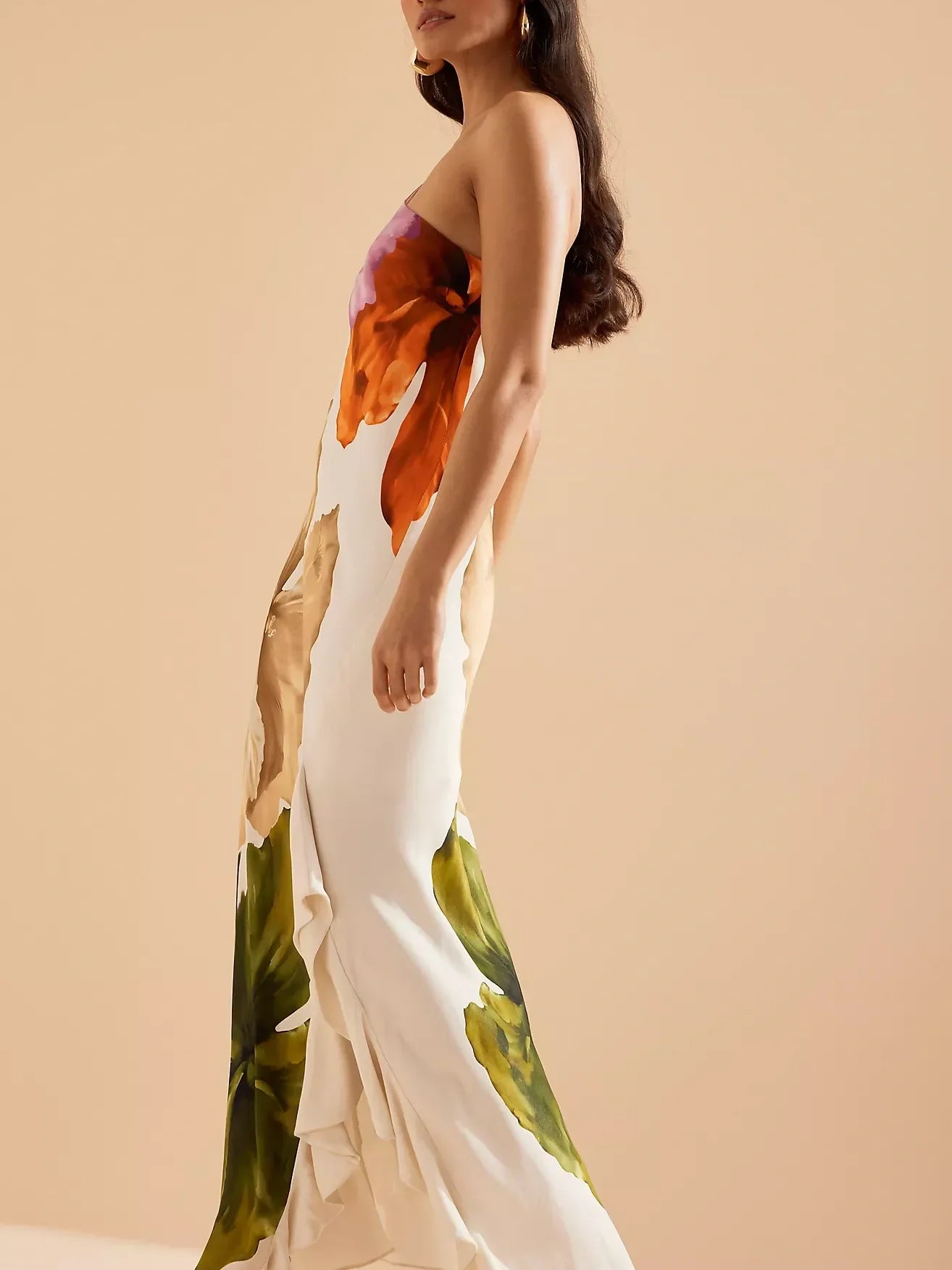 One-Shoulder Maxi Slip Dress