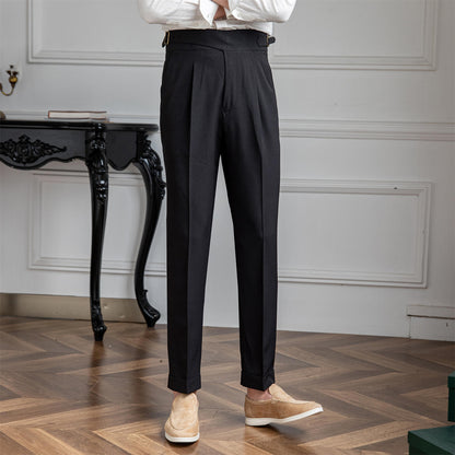 Old Money Straight Leg Pleated Trousers