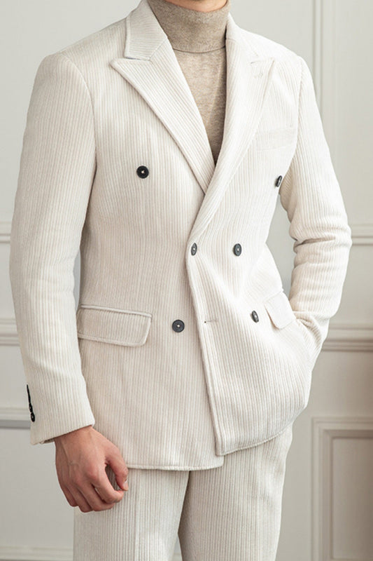 Old Money Winter Corduroy Slim-Fit Suit