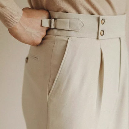 Old Money Mature Style Slim Trousers