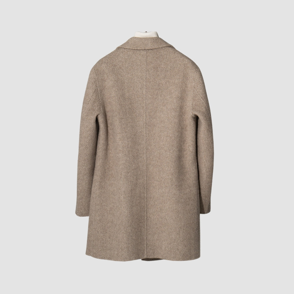 Old Money Mid-Length Woolen Cashmere Coat