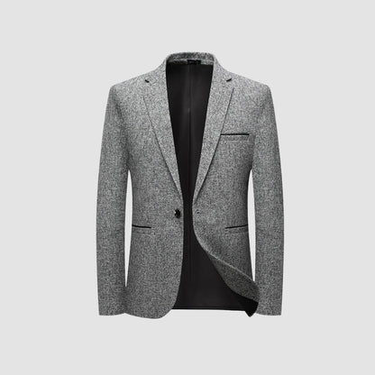 Old Money Italian Style Slim Fit Single-Breasted Suit Jacket