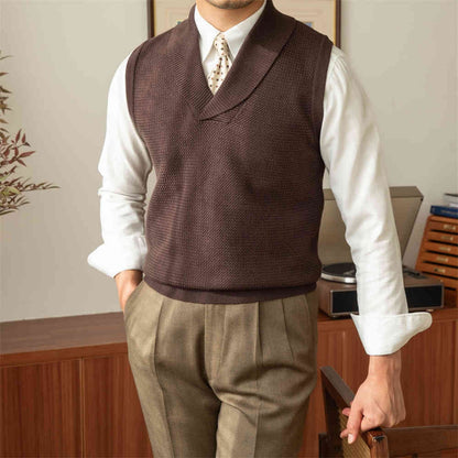 Old Money Retro Casual Warm Vest