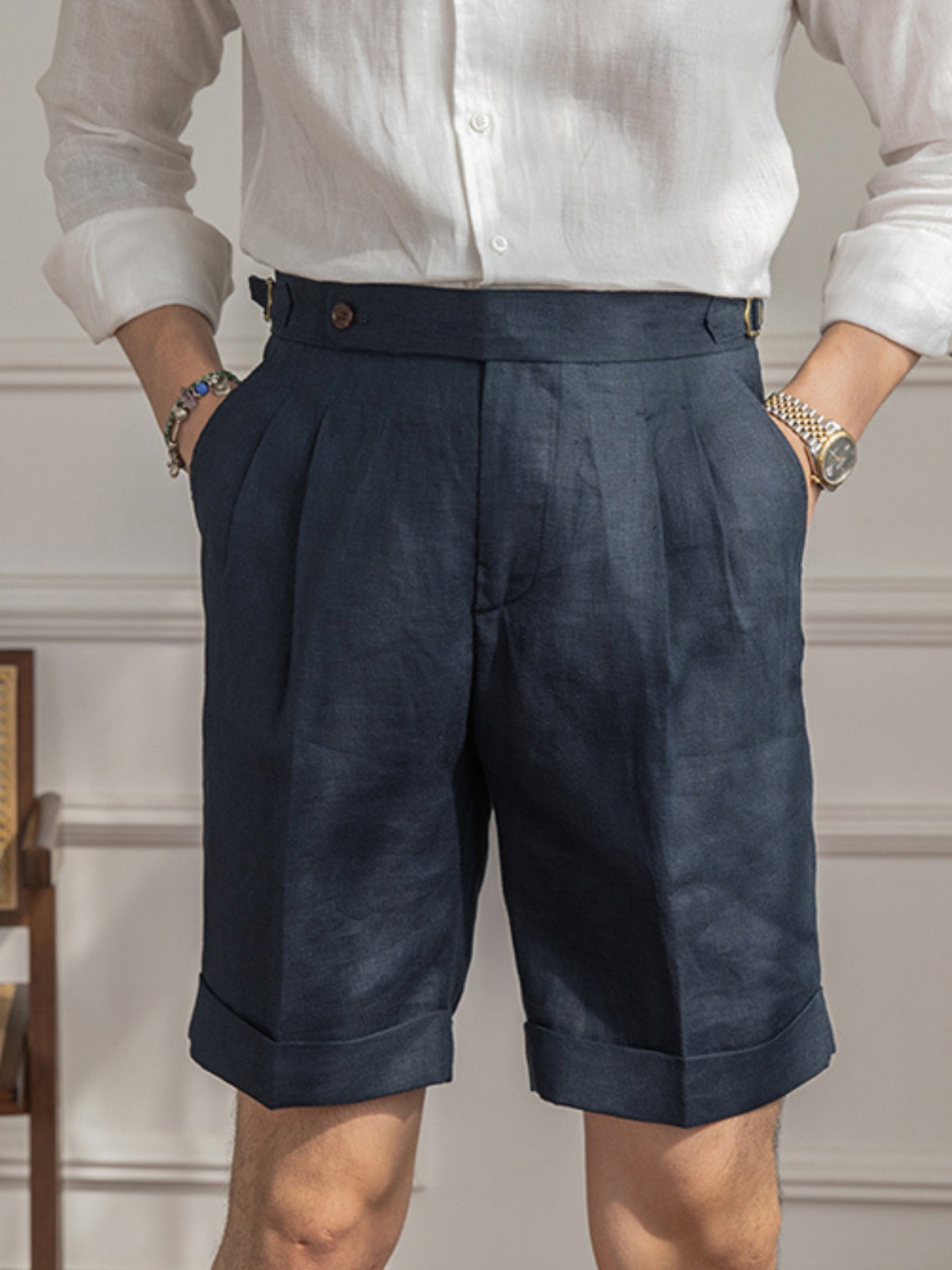 Old Money Old Money High End Linen Shorts