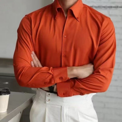 Old Money French Style Slim-Fit Shirt