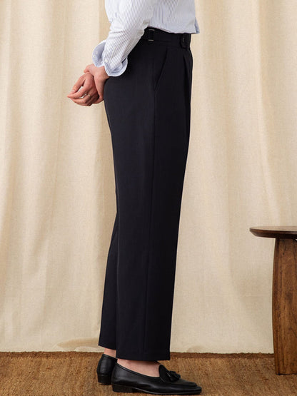 Old Money Italian Casual Straight Trousers