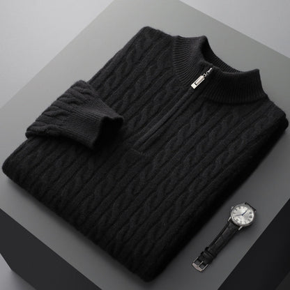 Old Money Thickened Cashmere Wool Turtleneck Sweater