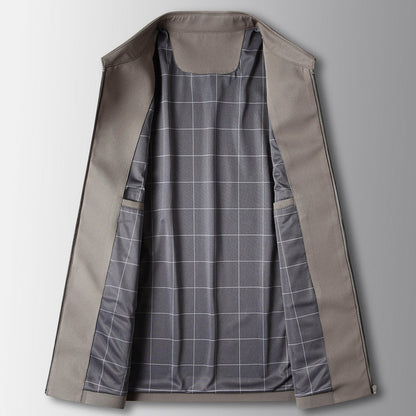 Old Money Lapel Business Executive Zipper Jacket