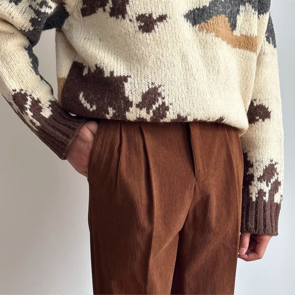 Old Money Wide-Leg Drape Trousers