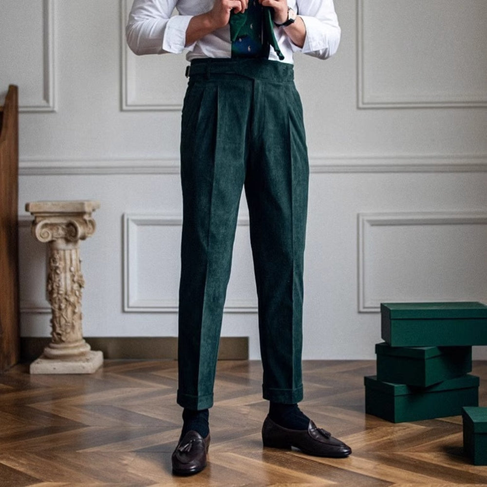 Old Money Wide-Leg Drape Trousers