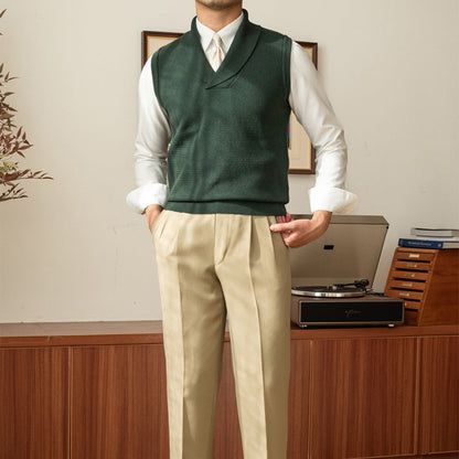 Old Money Retro Casual Warm Vest