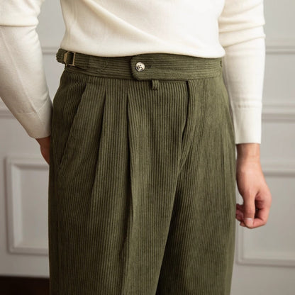 Old Money Corduroy Drape Casual Trousers