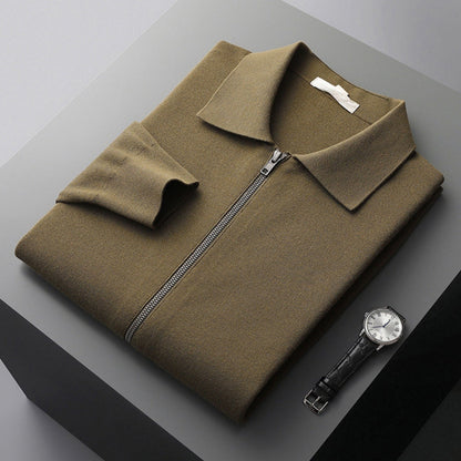 Old Money Woolen Cashmere Lapel Collar Cardigan