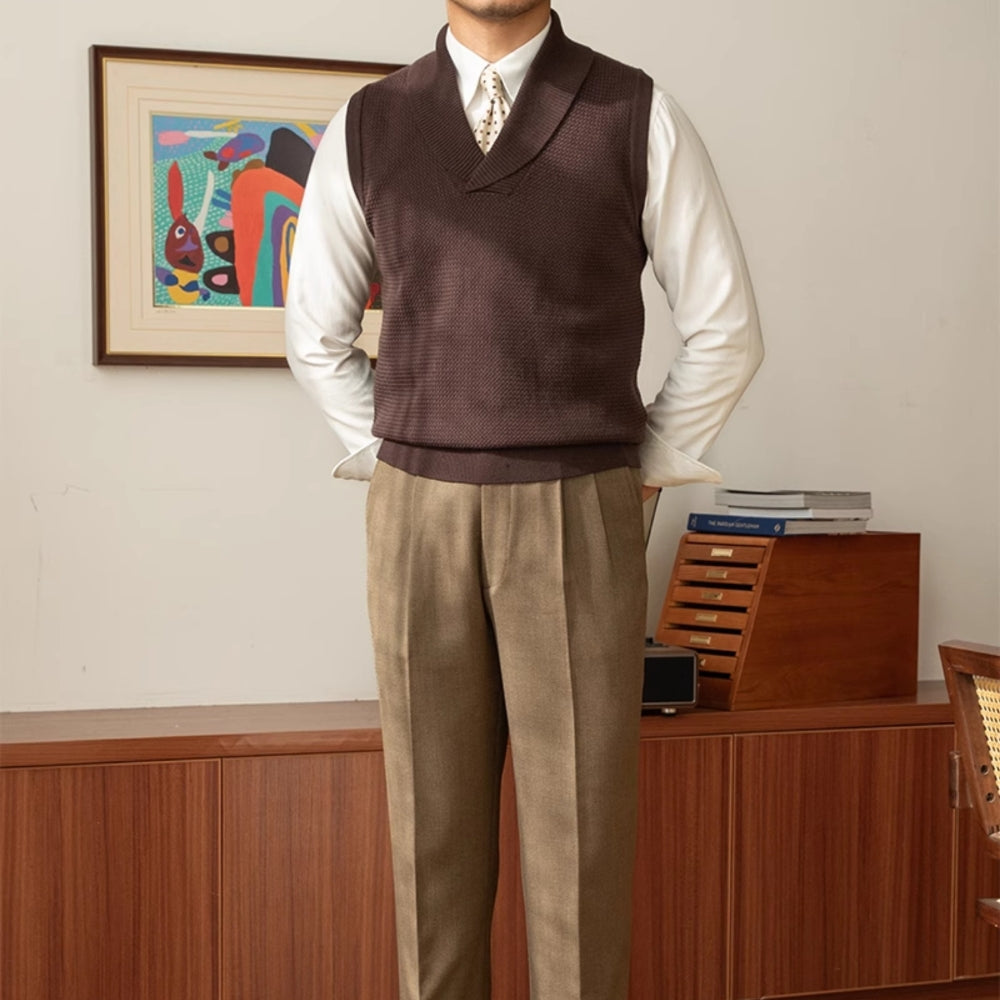 Old Money Retro Casual Warm Vest