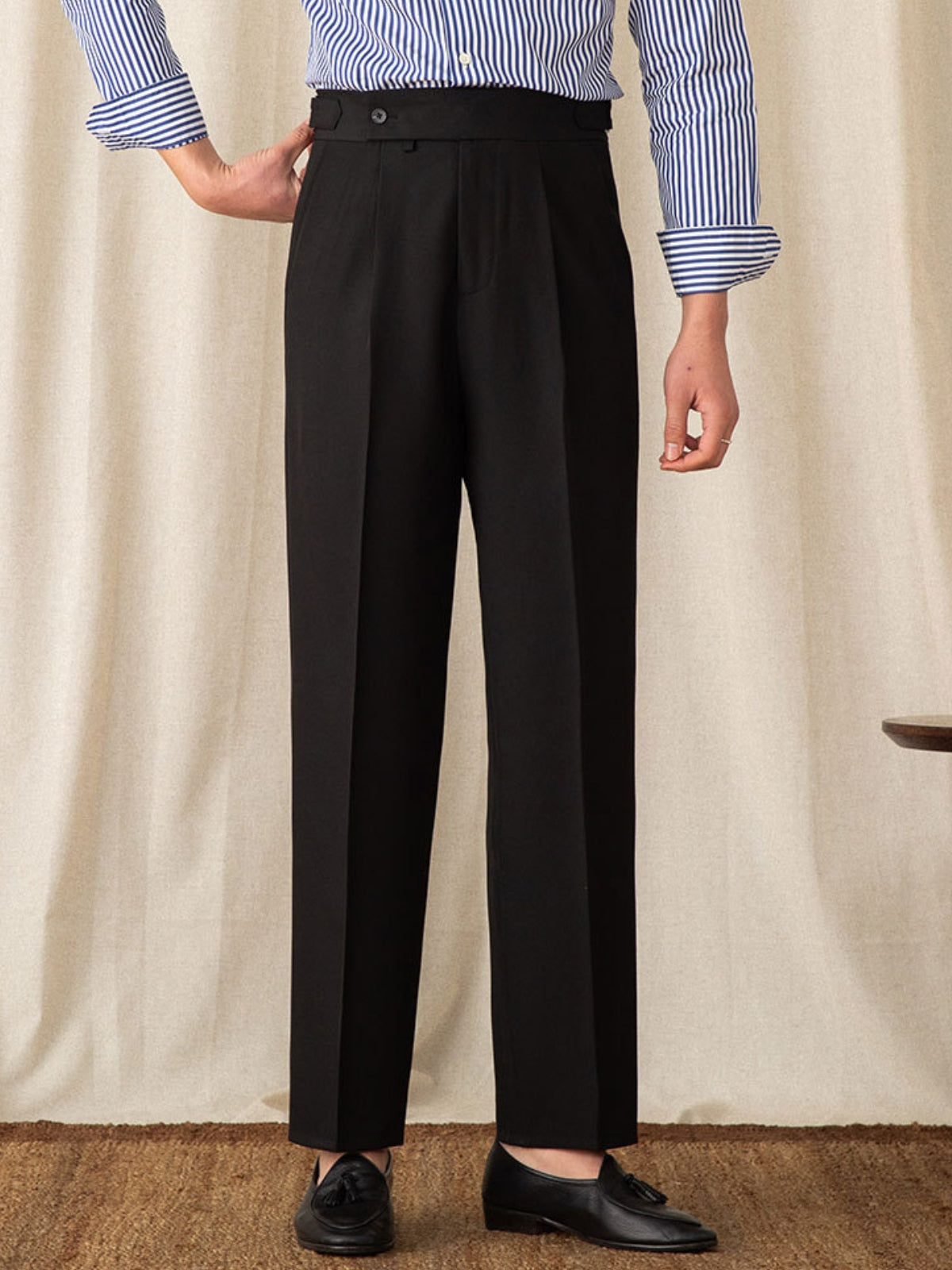Old Money Italian Casual Straight Trousers