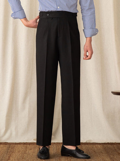Old Money Italian Casual Straight Trousers